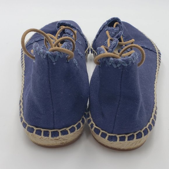 New - Tory Burch Canvas Laced Flats SIZE 7.5 - Picture 4 of 6